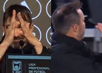 «Disculpas»: Chacho Coudet aclaró sus gestos a la tribuna durante la derrota de River
