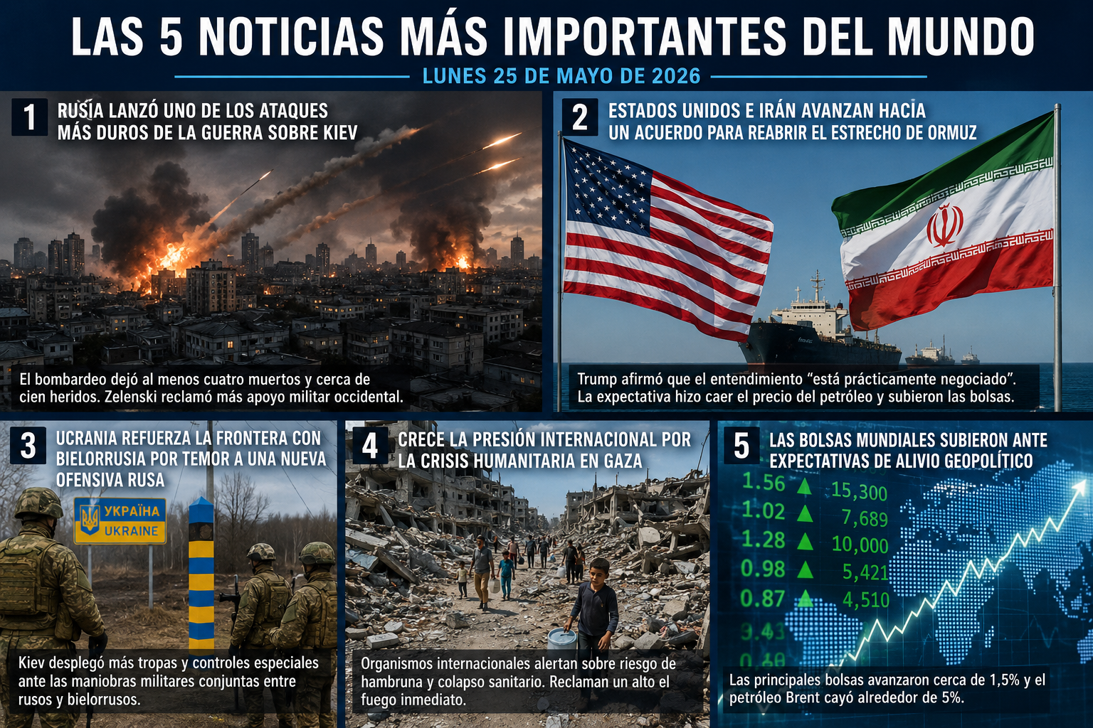 Las 5 noticias más importantes del mundo este lunes 25 de mayo de 2026 ...
