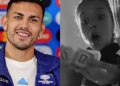 La reacción de la hija de Leandro Paredes cuando le tocó su papá en el paquete de figuritas