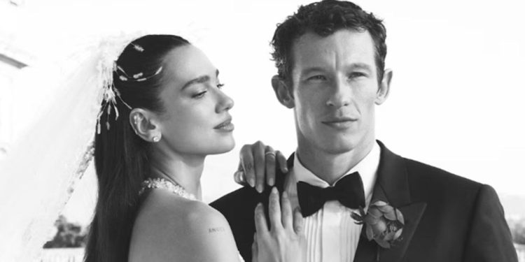 Dua Lipa compartió las fotos oficiales de su casamiento con Callum Turner: su impactante vestido