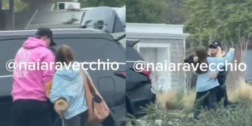 Mauro Icardi y Wanda Nara, cara a cara de nuevo: así fue el reencuentro por sus hijas