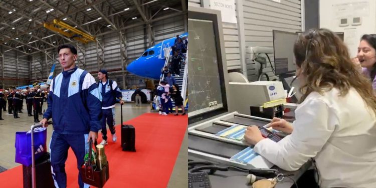 «Sean eternos los laureles»: el emotivo mensaje de una controladora aérea al recibir a la Selección Argentina