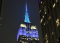 Iluminaron el Empire State con los colores argentinos para celebrar el pase a la final del Mundial 2026