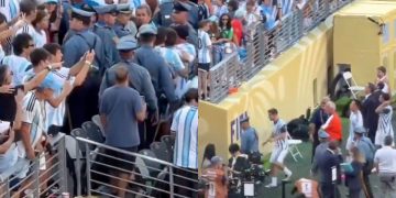 Se conoció un video de la final que muestra a jugadores de la Selección Argentina discutiendo con la seguridad