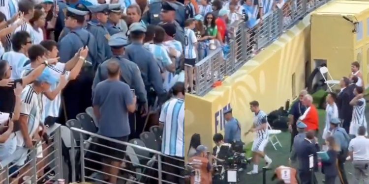Se conoció un video de la final que muestra a jugadores de la Selección Argentina discutiendo con la seguridad