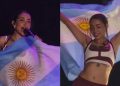 María Becerra flameó una bandera argentina en Barcelona tras la polémica del Mundial 2026