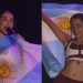 María Becerra flameó una bandera argentina en Barcelona tras la polémica del Mundial 2026