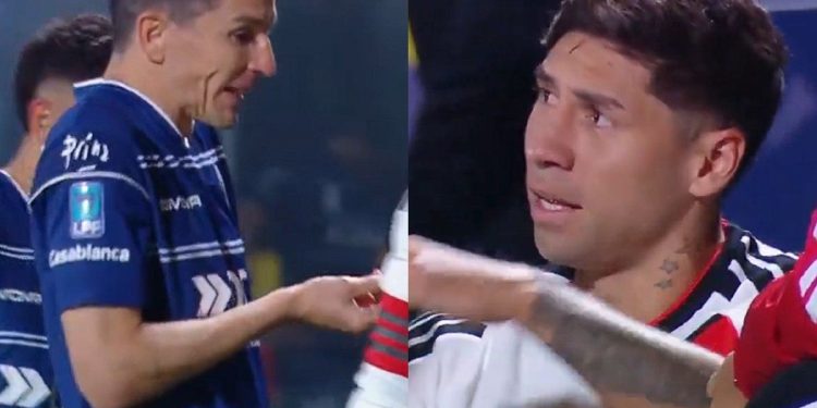 El fuerte cruce entre Gonzalo Montiel y Nacho Fernández en la victoria de Gimnasia: «¡Me pegó arriba!»