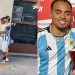 Ozuna, sin miedo: el artista se paseó por Madrid con la camiseta de la Selección Argentina