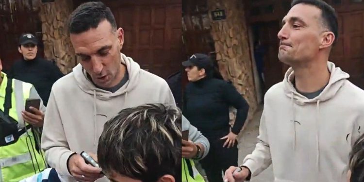 «¡No te vayas nunca!», la súplica de unos niños a Lionel Scaloni que se volvió viral