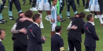 Gran gesto: Sergio Ramos consoló a Lionel Messi después de la final del Mundial 2026