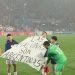 En Montevideo, Tigre desplegó una bandera por Malvinas, réplica del histórico festejo en el Mundial 2026