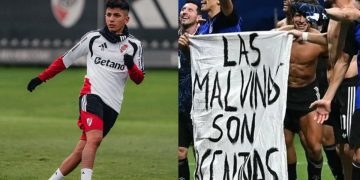 Thiago Almada reveló quiénes fueron los autores de la histórica bandera de Malvinas ante Inglaterra