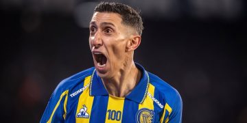 Ángel Di María brilló con un doblete en el empate 2-2 de Rosario Central ante Talleres en Córdoba