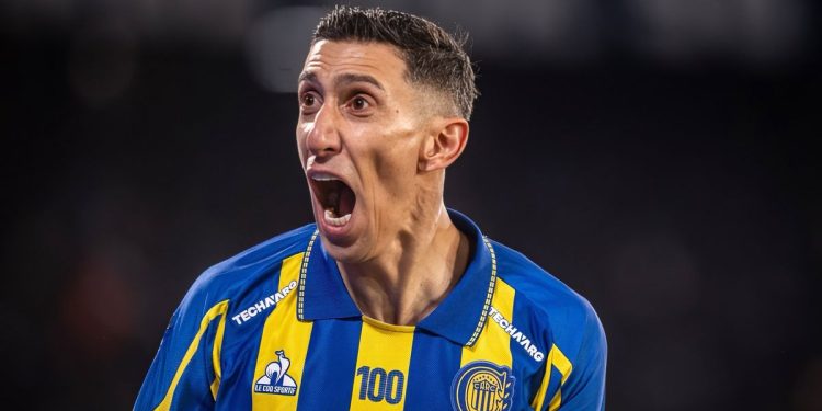 Ángel Di María brilló con un doblete en el empate 2-2 de Rosario Central ante Talleres en Córdoba
