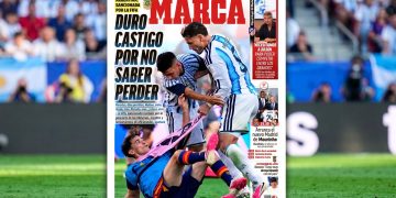 «Duro castigo por no saber perder»: agresiva tapa contra la Selección Argentina de diario Marca de España