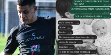 Los fuertes chats entre el futbolista de Deportivo Riestra y su expareja: «Ya hablamos de las piñas…»
