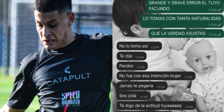 Los fuertes chats entre el futbolista de Deportivo Riestra y su expareja: «Ya hablamos de las piñas…»