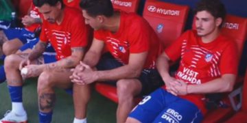 Julián Álvarez fue silbado por los hinchas del Atlético de Madrid en el partido ante Villarreal