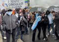 Lali Espósito y Dillom, presentes en la marcha al Congreso contra la Ley de Propiedad Privada