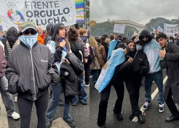 Lali Espósito y Dillom, presentes en la marcha al Congreso contra la Ley de Propiedad Privada