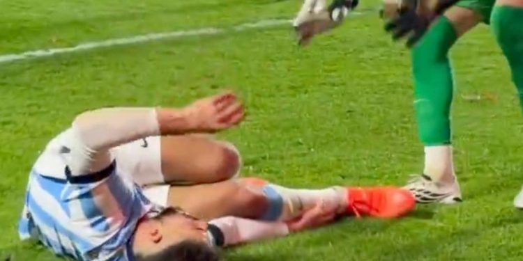 Contenido sensible: Marco Di Césare sufrió una grave lesión en La Paternal y se retiró llorando