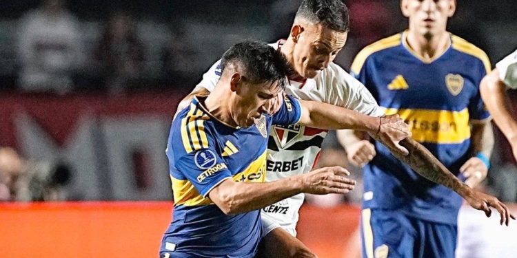 Copa Sudamericana: Boca empató 1-1 con San Pablo en un partido caliente y se metió en semifinales