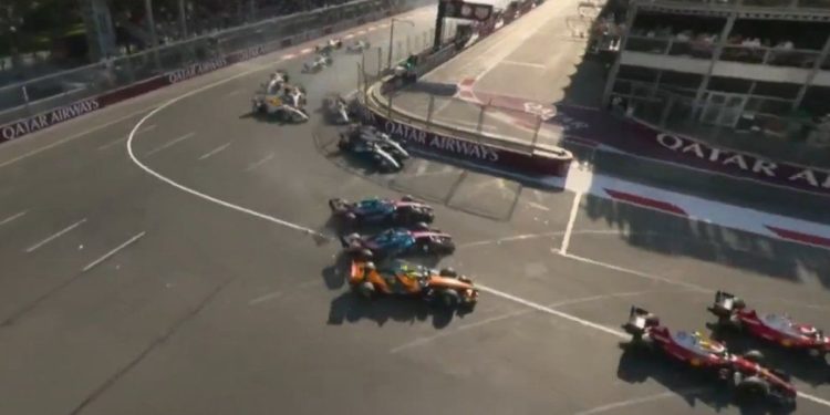Los Alpine, fuera de carrera: Franco Colapinto y Pierre Gasly chocaron en el GP de Azerbaiyán