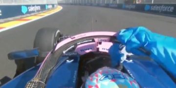 El festejo de Franco Colapinto con la bandera argentina tras su histórico séptimo puesto en Madrid