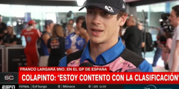 Franco Colapinto eufórico tras la clasificación en el Gran Premio de España: «Fue una de mis mejores qualys»