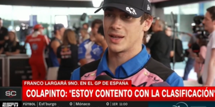 Franco Colapinto eufórico tras la clasificación en el Gran Premio de España: «Fue una de mis mejores qualys»