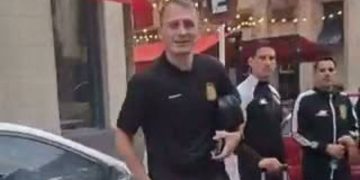 Un hincha de Olimpo increpó a un árbitro tras el triunfo ante Gimnasia de Chivilcoy
