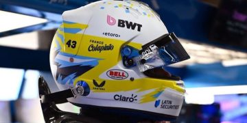 Colapinto estrena casco con guiños a Boca y Reutemann en el GP de Estados Unidos