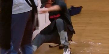 Tremendo blooper: Hernán Coronel de Mala Fama sufrió una caída en MasterChef Celebrity
