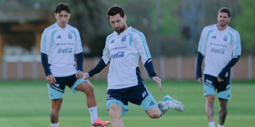 Lionel Messi tuvo su anteúltima práctica en la Selección Argentina previo a su despedida